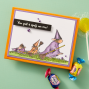 Preview: Spellbinders - Gummistempel Set "Halloween Flight" Cling Stamp