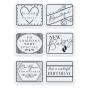 Preview: Tonic Studios - Stempelset "Rectangular sentiment" Clear Stamps