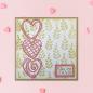 Preview: Nellie Snellen - Schablone 15x15cm "Heart Branches" Mixed Media Stencil 