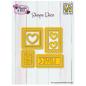 Preview: Nellie Snellen - Stanzschablone "Postal Stamps with Hearts" Shape Dies