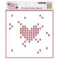 Preview: Nellie Snellen - Schablone 15x15cm "Pixel Heart" Mixed Media Stencil 