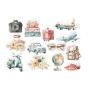 Preview: Piatek P13 - Stanzteile "Travel Journal" Die Cuts Ephemera Bits & Pieces