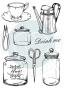 Preview: Craft Consortium - Stempelset "Utensils " Clear Stamps