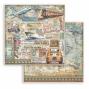 Preview: Stamperia - Designpapier "Art of Travelling" Paper Pack 12x12 Inch - 10 Bogen