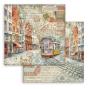 Preview: Stamperia - Designpapier "Art of Travelling" Paper Pack 8x8 Inch - 10 Bogen