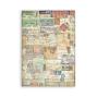 Preview: Stamperia - Washi Papier "Art of Travelling" Washi Pad 14,8x21cm - 8 Bogen