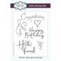 Preview: Creative Expressions - Stempelset "Ribbon Bloom Sentiments" Clear Stamps 10,2x15,2cm