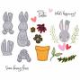 Preview: Sizzix - Stanzschablone "Bunny Bits & Blooms #2" Thinlits Craft Dies by Catherine Pooler