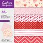 Preview: Crafters Companion - Designpapier "Happy Valentines!" Paper Pack 6x6 Inch - 36 Bogen