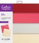 Preview: Crafters Companion - Metallic Bastelpapier "Valentines Shades" Paper Pack 12x12 Inch - 24 Bogen