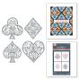 Preview: Spellbinders - Buchdrucktechnik "Enchanting Suit Facets" BetterPress Plate