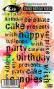 Preview: Visible Image - Stempel A6 "Grunge Birthday Words" Clear Stamps