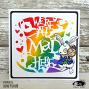 Preview: Visible Image - Schablone 6x6 Inch "Mad Here" Stencil