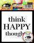 Preview: Visible Image - Schablone 4x4 Inch "Happy Thoughts" Stencil