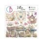 Preview: Ciao Bella - Pergamentpapier "Flower Shop" Vellum 6x6 Inch - 6 Bogen