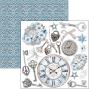 Preview: Ciao Bella - Stanzteile "Elegance of Blue" Fussy Cut Pad - 24 Bogen