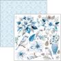 Preview: Ciao Bella - Stanzteile "Elegance of Blue" Fussy Cut Pad - 24 Bogen