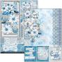 Preview: Ciao Bella - Stanzteile "Elegance of Blue" Creative Pad A4 - 9 Bogen