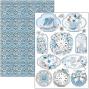 Preview: Ciao Bella - Stanzteile "Elegance of Blue" Creative Pad A4 - 9 Bogen