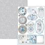 Preview: Ciao Bella - Stanzteile "Elegance of Blue" Creative Pad A4 - 9 Bogen