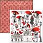 Preview: Ciao Bella - Designpapier "Paris Je t'aime" Patterns Paper Pack 12x12 Inch - 8 Bogen