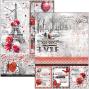 Preview: Ciao Bella - Stanzteile "Paris Je t'aime" Creative Pad A4 - 9 Bogen