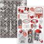 Preview: Ciao Bella - Stanzteile "Paris Je t'aime" Creative Pad A4 - 9 Bogen