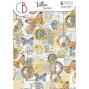 Preview: Ciao Bella - Pergamentpapier "Esprit de Voyage" Vellum A4 - 6 Bogen