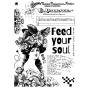 Preview: Sizzix - Schablone & Stempelset "Feed your Soul" Stencil & Clear Stamps by Cat Kerr