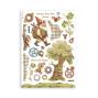 Preview: Stamperia - Washi Papier "Hidden Grove" Washi Pad 14,8x21cm - 8 Bogen