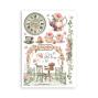 Preview: Stamperia - Washi Papier "House of Roses" Washi Pad 14,8x21cm - 8 Bogen