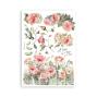 Preview: Stamperia - Washi Papier "House of Roses" Washi Pad 14,8x21cm - 8 Bogen