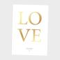 Preview: Metallicposter "LOVE" | Goldposter | Familienposter | Personalisiertes Poster | Wanddeko