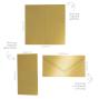 Preview: Faltkarte DIN Lang mit Briefumschlag in metallic gold