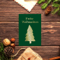 Preview: Einlegekarte DIN A6 "Tannenbaum" Folienprägung Veredelung