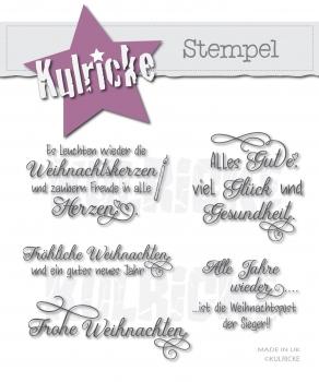 Kulricke Stempel "Weihnachten Elegant" Clear Stamp Motiv-Stempel