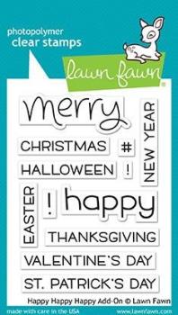 Lawn Fawn Stempelset "Happy Happy Happy Add-On" Clear Stamp