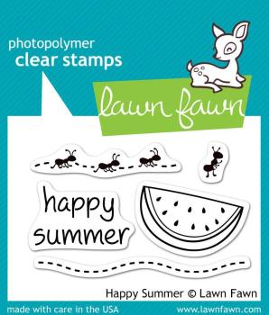 Lawn Fawn Stempelset "Happy Summer" Clear Stamp