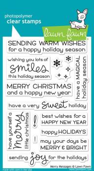 Lawn Fawn Stempelset "Merry Messages" Clear Stamp