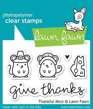 Lawn Fawn Stempelset "Thankful Mice" Clear Stamp