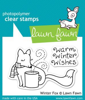 Lawn Fawn Stempelset "Winter Fox" Clear Stamp