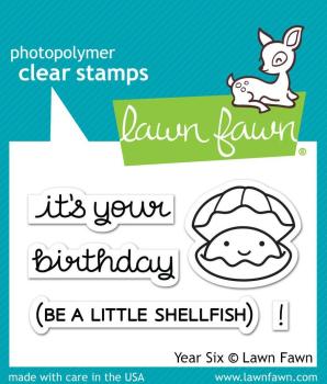 Lawn Fawn Stempelset "Year Six" Clear Stamp