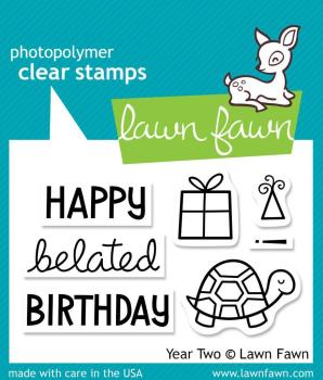 Lawn Fawn Stempelset "Year Two" Clear Stamp