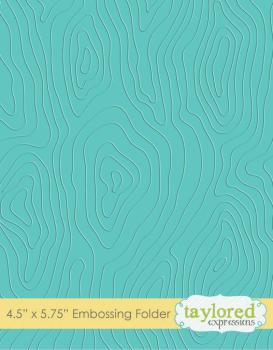 Taylored Expressions Embossing Folder "Woodgrain"