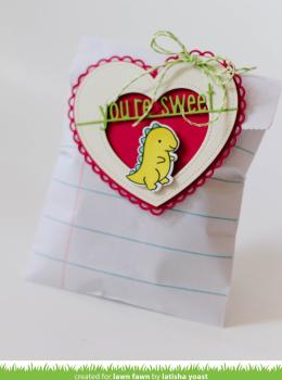 Lawn Fawn Craft Die - Outside In Stitched Heart Stackables