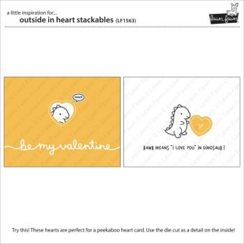 Lawn Fawn Craft Die - Outside In Stitched Heart Stackables