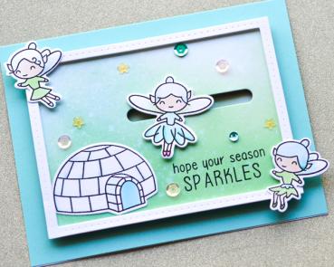 Poppystamp Stempelset "Wintertime Fairies" Clear Stamp