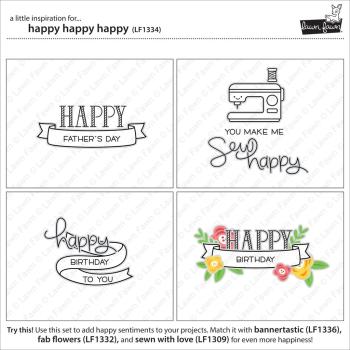 Lawn Fawn Stempelset "Happy Happy Happy" Clear Stamp