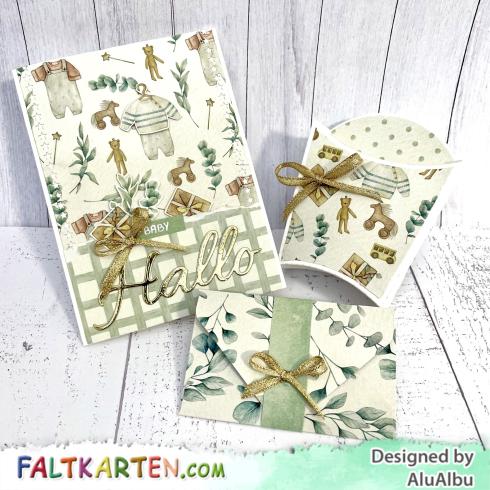 LaCreativ - Designpapier "Eukalyptus-Babyzauber" Paper Pack 6x6" - 24 Bogen