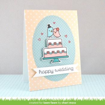 Lawn Fawn Stempelset "Happy Wedding" Clear Stamp